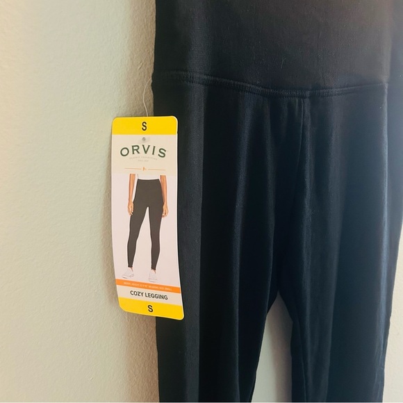 Orvis Midweight High Rise Fleece Lined Legging Womens Size Small Black Leggings - Picture 3 of 11